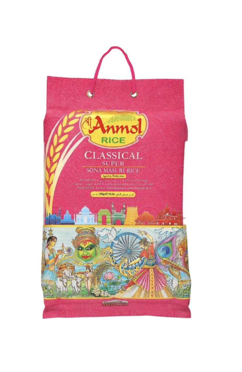 Sri Anmol Classical Sonamasoori Raw Rice 5 Kg