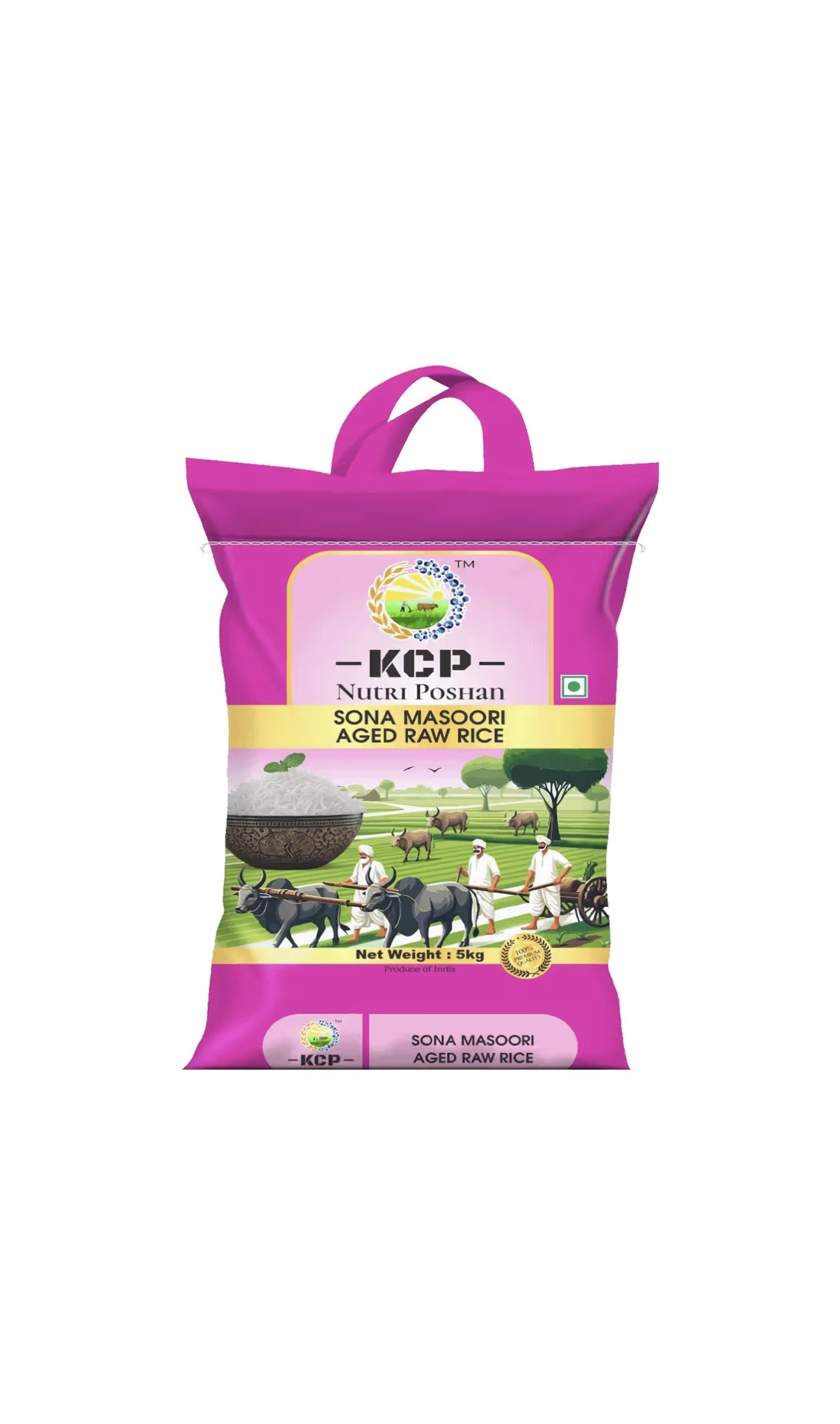 KCP nutriposhan sonamasoori raw rice5kg